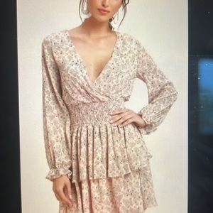 Pink floral dress